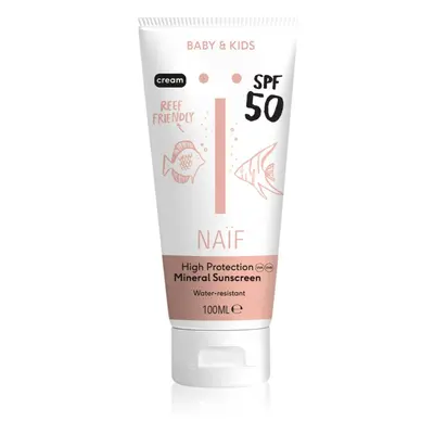 Naif Baby & Kids Sun Cream SPF 50 ochranný krém na opalování pro miminka a děti SPF 50 100 ml