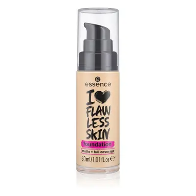 essence I LOVE FLAWLESS SKIN krycí make-up s matným efektem odstín 30 - Dark Porcelain 30 ml