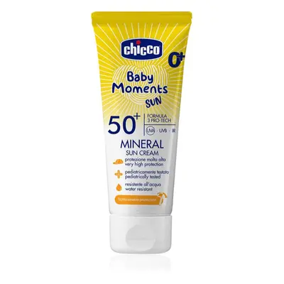 Chicco Baby Moments Sun Mineral opalovací krém pro děti SPF 50+ 0 m+ 75 ml