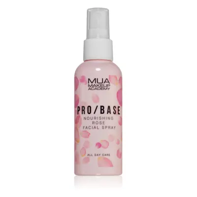 MUA Makeup Academy PRO/BASE Rose pleťová mlha pro fixaci make-upu s růžovou vodou 70 ml