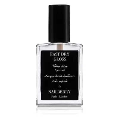 NAILBERRY Fast Dry Gloss Ultra Shine Top Coat rychleschnoucí vrchní lak na nehty 15 ml