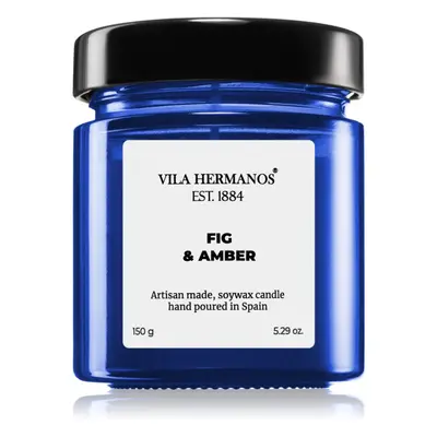 Vila Hermanos Apothecary Cobalt Blue Fig & Amber vonná svíčka 150 g