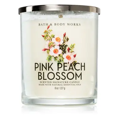 Bath & Body Works Pink Peach Blossom vonná svíčka 227 g