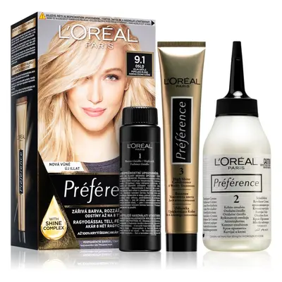 L’Oréal Paris Préférence barva na vlasy odstín 9.1 Viking Light Ash Blonde