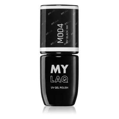 MYLAQ UV Gel Polish gelový lak na nehty odstín My Black Ink 5 ml