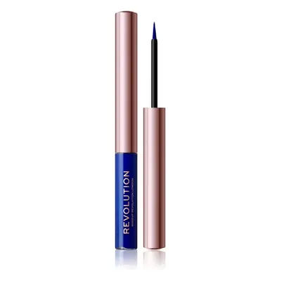 Makeup Revolution Super Flick tekuté oční linky odstín Blue 2,4 ml