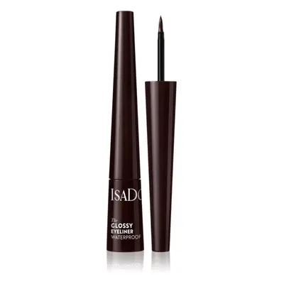 IsaDora Glossy Eyeliner voděodolná oční linka odstín 42 Dark Brown 2,5 ml