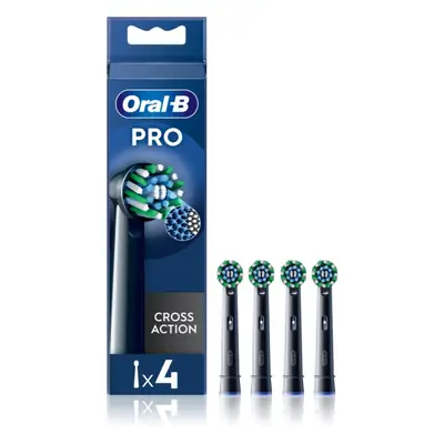 Oral B PRO Cross Action náhradní hlavice pro zubní kartáček Black 4 ks