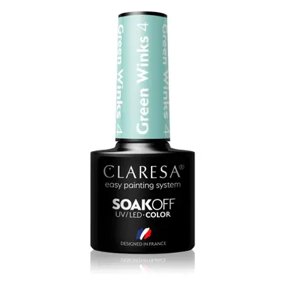 Claresa SoakOff UV/LED Color Green Winks gelový lak na nehty odstín 4 5 g