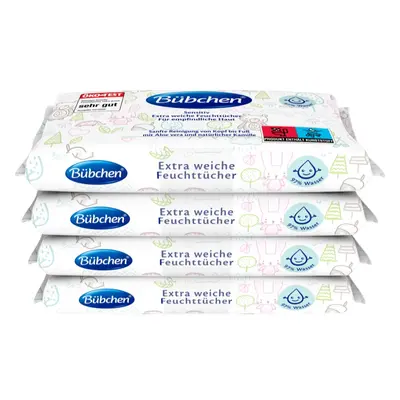 Bübchen Sensitive Wet Wipes vlhčené čisticí ubrousky pro děti 4 x 52 ks