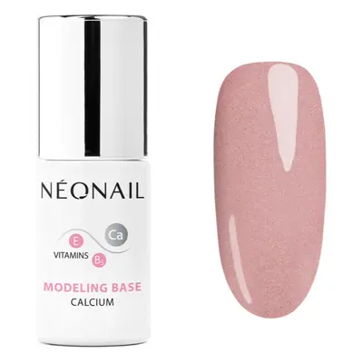 NEONAIL Modeling Base Calcium podkladový lak pro gelové nehty s vápníkem odstín Bubbly Pink 7,2 