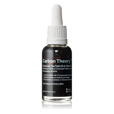 Carbon Theory Charcoal, Tea Tree Oil & Vitamin E regenerační noční sérum s revitalizačním účinke