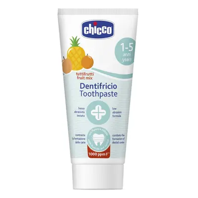 Chicco Toothpaste Fruit Mix dětská zubní pasta s fluoridem 1-5 y 50 ml