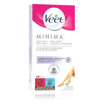 Veet Minima Hypoallergenic voskové depilační pásky na nohy 12 ks