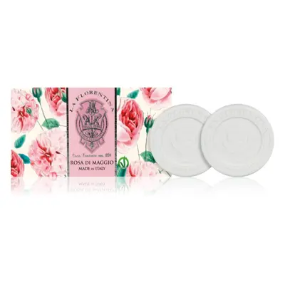 La Florentina Rose of May Sculpted Soap přírodní tuhé mýdlo s vůní růží 2x115 g