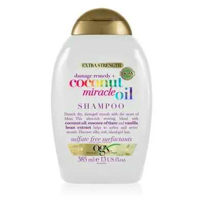 OGX Coconut Miracle Oil posilující šampon pro poškozené vlasy s kokosovým olejem 385 ml