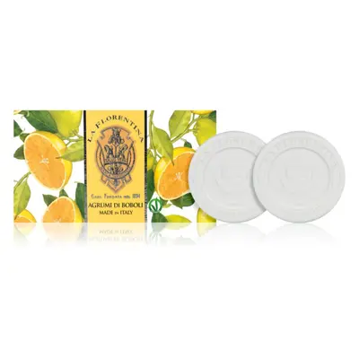 La Florentina Boboli Citrus Sculpted Soap přírodní tuhé mýdlo 2x115 g