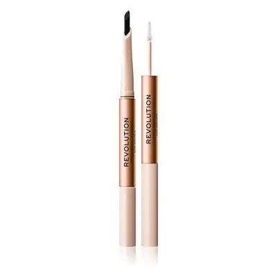 Makeup Revolution Fluffy Brow Filter Duo oboustranná tužka na obočí pro fixaci a tvar odstín Ash