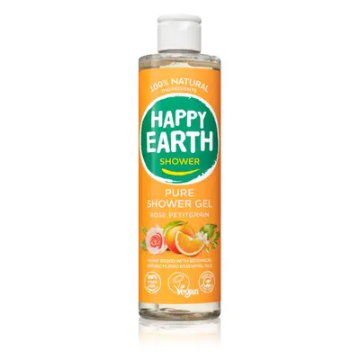 Happy Earth 100% Natural Shower Gel Rose Petitgrain sprchový gel 300 ml