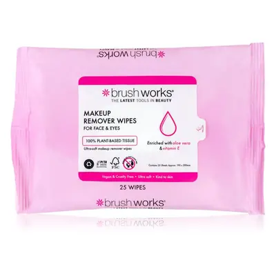 Brushworks Makeup Remover Wipes odličovací ubrousky na make-up 25 ks