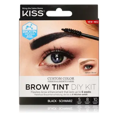 KISS Brow Tint DIY Kit barva na obočí odstín Black 20 ml