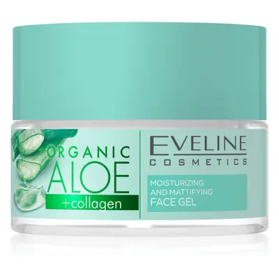 Eveline Cosmetics Organic Aloe+Collagen zmatňující pleťový gel 50 ml