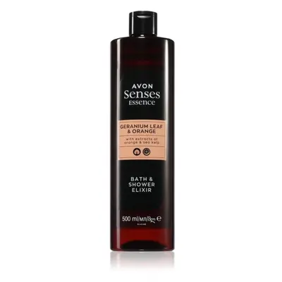 Avon Senses Essence Geranium Leaf & Orange přísada do koupele 500 ml