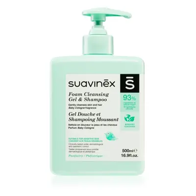 Suavinex Foam Cleansing Gel & Shampoo pěnový šampon pro děti od narození Baby Cologne 500 ml