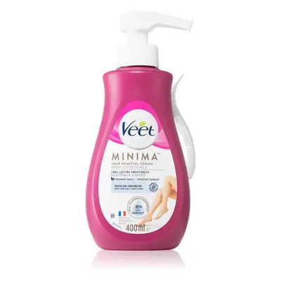 Veet Minima Sensitive Skin depilační krém pro citlivou pokožku aloe vera a vitamin E 400 ml