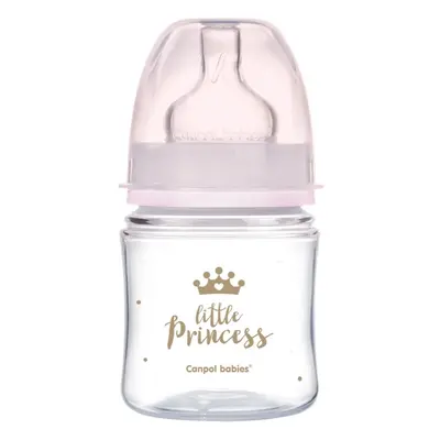 Canpol babies Royal Baby kojenecká láhev 0m+ Pink 120 ml