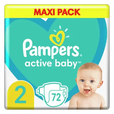 Pampers Active Baby Size 2 jednorázové pleny 4-8 kg 72 ks