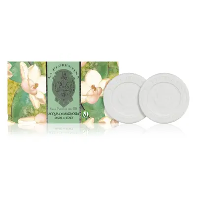 La Florentina Fresh Magnolia Sculpted Soap přírodní tuhé mýdlo magnólie 2x115 g