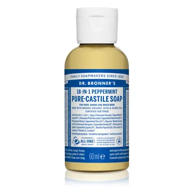 Dr. Bronner’s Peppermint tekuté univerzální mýdlo 60 ml