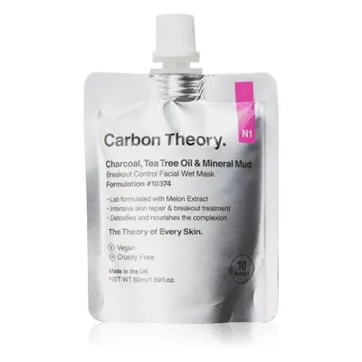 Carbon Theory Charcoal, Tea Tree Oil & Mineral Mud intenzivní regenerační maska pro problematick