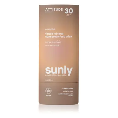 Attitude Sunly Tinted Face Stick minerální krém na opalování v tyčince SPF 30 20 g