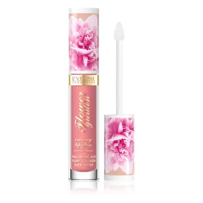 Eveline Cosmetics Flower Garden krémový lesk na rty s kyselinou hyaluronovou odstín 02 Sweet Dai