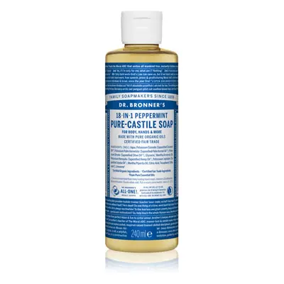 Dr. Bronner’s Peppermint tekuté univerzální mýdlo 240 ml