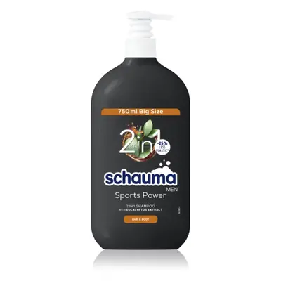 Schwarzkopf Schauma MEN sprchový gel a šampon 2 v 1 pro muže Sports Power 750 ml