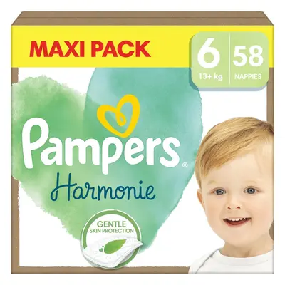 Pampers Harmonie Size 6 jednorázové pleny 13+ kg 58 ks