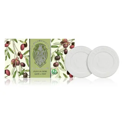 La Florentina Olive Flowers Sculpted Soap přírodní tuhé mýdlo Olive Leaf Extract 2x115 g