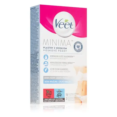 Veet Minima Hypoallergenic voskové depilační pásky na oblast bikin 16 ks