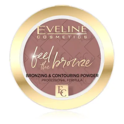 Eveline Cosmetics Feel The Bronze bronzující a konturovací pudr odstín 02 Chocolate Cake 4 g