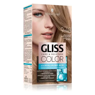 Schwarzkopf Gliss Color permanentní barva na vlasy odstín 9-48 Přirozená světlá blond 1 ks