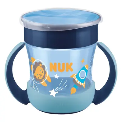 NUK Magic Cup Night hrnek s držadly 6m+ Blue 160 ml