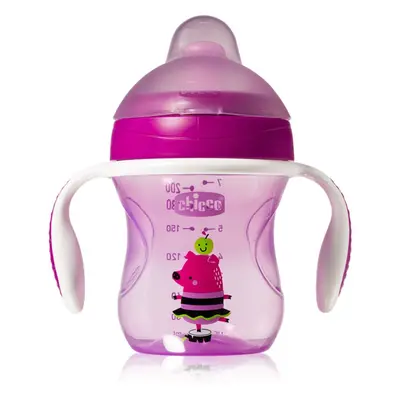 Chicco Training Cup Purple tréninkový hrnek s držadly 6 m+ 200 ml