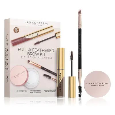 Anastasia Beverly Hills Full & Feathered Brow Kit Mini sada na obočí odstín Soft Brown