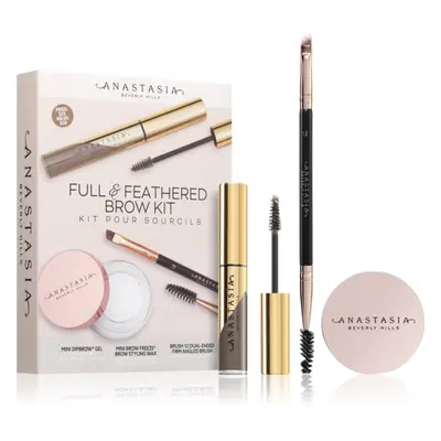 Anastasia Beverly Hills Full & Feathered Brow Kit Mini sada na obočí odstín Taupe