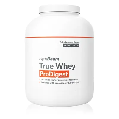 GymBeam True Whey ProDigest syrovátkový protein s trávícími enzymy příchuť Salted Caramel 2000 g