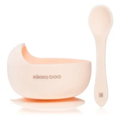 Kikkaboo Silicone Bowl with Spoon silikonová miska s lžičkou 4 m+ Pink 2 ks