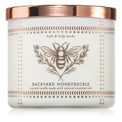 Bath & Body Works Backyard Honeysuckle vonná svíčka 411 g